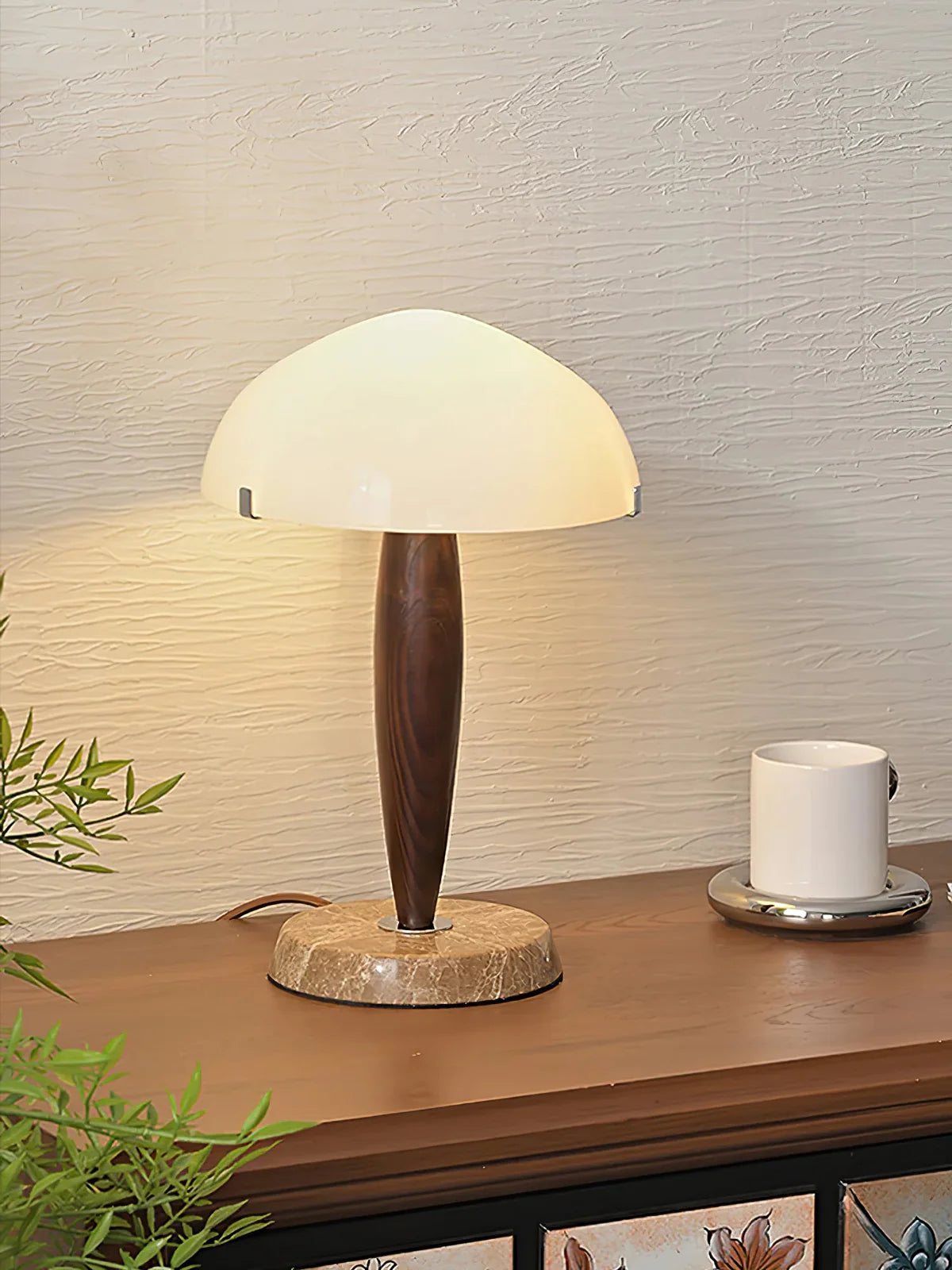 HERMAN MODERNE TAFLLAMP MET HOUTEN DETAILS