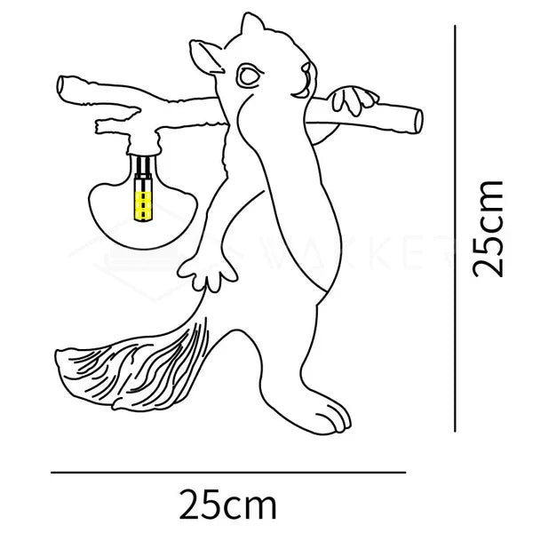 EEKHOORN BEELDJE TAFELLAMP